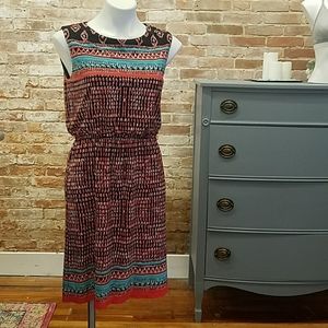 Knit Print Sleeveless Dress